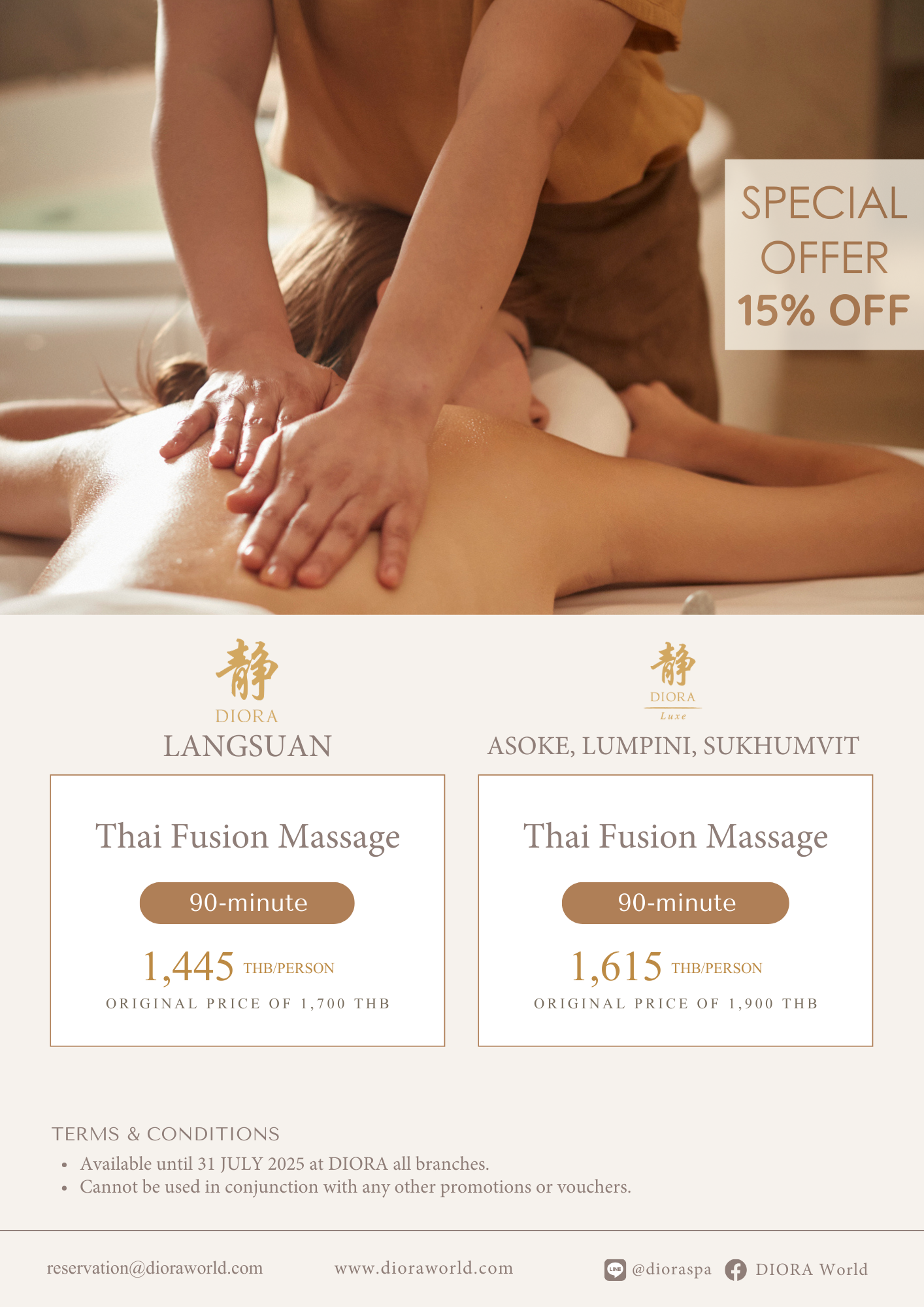 15% OFF THAI FUSION MASSAGE